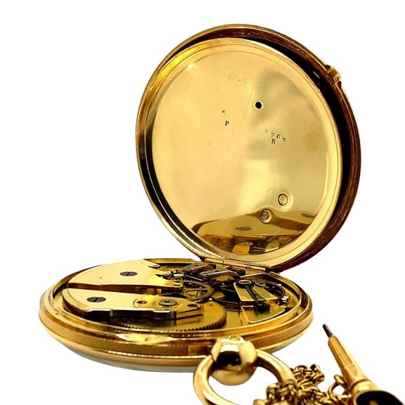 Important French 18K gold open faced chronometer Circa 1845 Important French 18K gold open faced chronometer Circa 1845