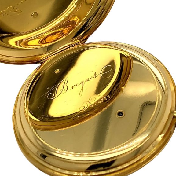 Important French 18K gold open faced chronometer Circa 1845 Important French 18K gold open faced chronometer Circa 1845