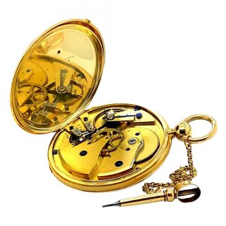Important French 18K gold open faced chronometer Circa 1845