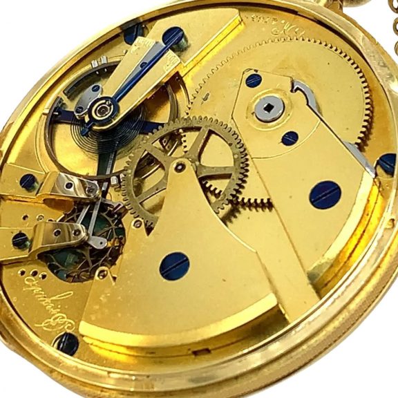 Important French 18K gold open faced chronometer Circa 1845 Important French 18K gold open faced chronometer Circa 1845
