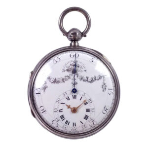 Very rare Swiss silver watch with automatic winding Circa 1850