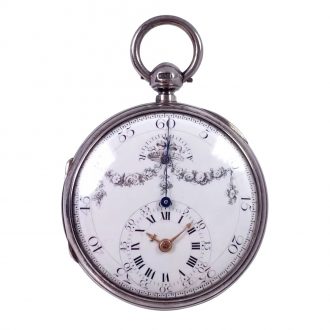 Very rare Swiss silver watch with automatic winding Circa 1850