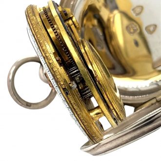Very rare Swiss silver watch with automatic winding Circa 1850