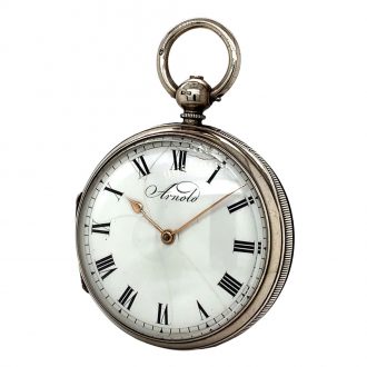 English silver open faced cylinder pocket watch Circa 1850 English silver open faced cylinder pocket watch Circa 1850
