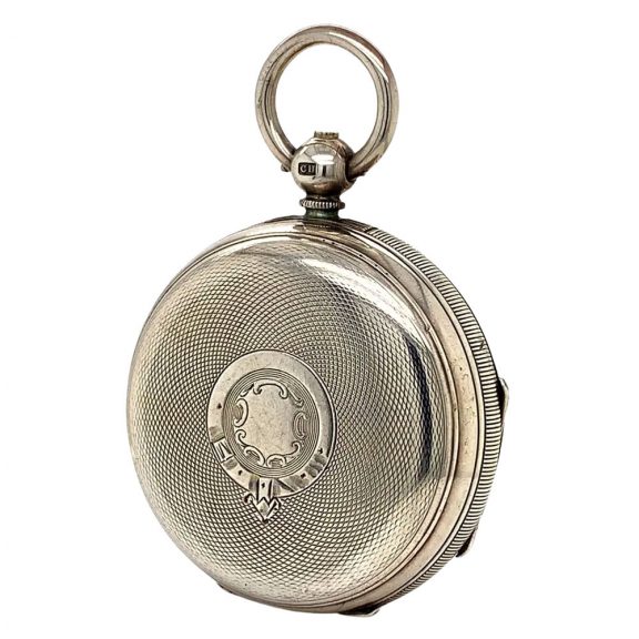 English silver open faced cylinder pocket watch Circa 1850 English silver open faced cylinder pocket watch Circa 1850