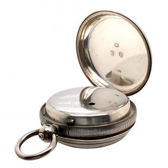 English silver open faced cylinder pocket watch Circa 1850 English silver open faced cylinder pocket watch Circa 1850