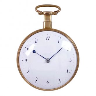 Elegant Swiss rose gold quarter repeating cylinder watch Circa 1810