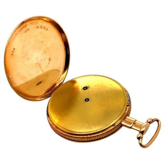 Elegant Swiss rose gold quarter repeating cylinder watch Circa 1810 Elegant Swiss rose gold quarter repeating cylinder watch Circa 1810