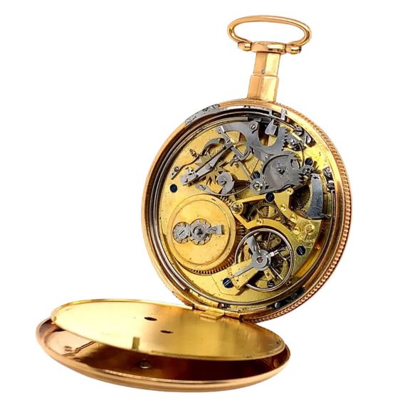 Elegant Swiss rose gold quarter repeating cylinder watch Circa 1810 Elegant Swiss rose gold quarter repeating cylinder watch Circa 1810