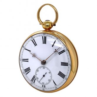 English 18K gold open faced lever chronometer Circa 1903