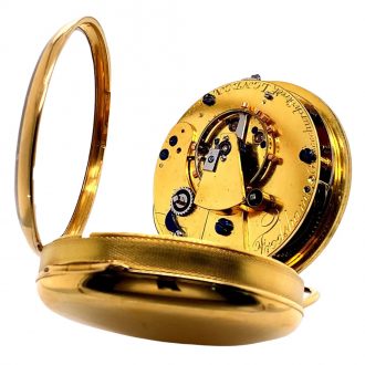 English 18K gold open faced lever chronometer Circa 1903