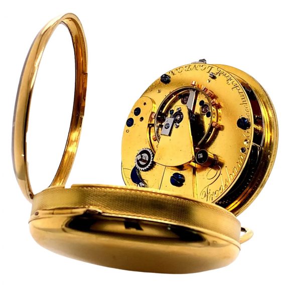 English 18K gold open faced lever chronometer Circa 1903 English 18K gold open faced lever chronometer Circa 1903