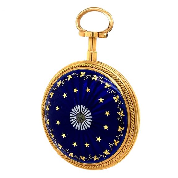 French gold and enamel verge pocket watch with chatelaine Circa 1775 French gold and enamel verge pocket watch with chatelaine Circa 1775