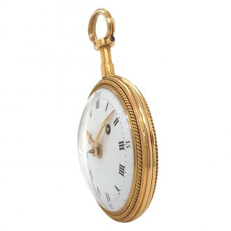 French gold and enamel verge pocket watch with chatelaine Circa 1775 French gold and enamel verge pocket watch with chatelaine Circa 1775