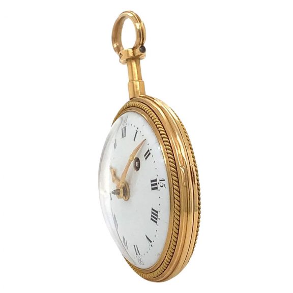 French gold and enamel verge pocket watch with chatelaine Circa 1775 French gold and enamel verge pocket watch with chatelaine Circa 1775