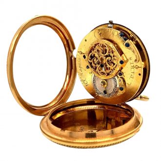 French gold and enamel verge pocket watch with chatelaine Circa 1775 French gold and enamel verge pocket watch with chatelaine Circa 1775