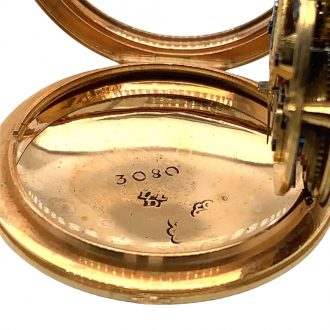French gold and enamel verge pocket watch with chatelaine Circa 1775 French gold and enamel verge pocket watch with chatelaine Circa 1775