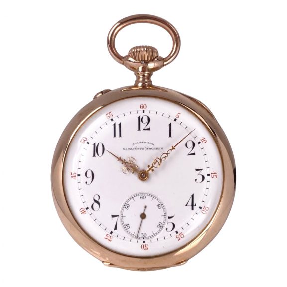 German 14K gold open faced lever pocket watch Circa 1901