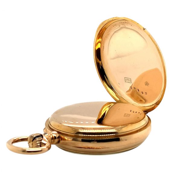 Small German 18K rose gold open faced lever watch Circa 1884 Small German 18K rose gold open faced lever watch Circa 1884