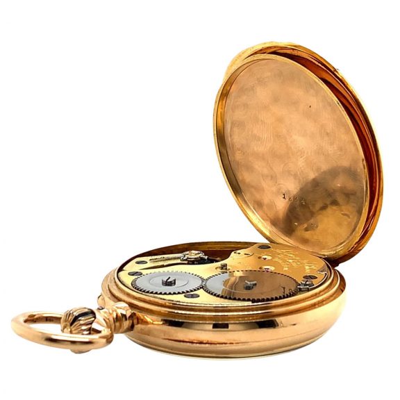 Small German 18K rose gold open faced lever watch Circa 1884 Small German 18K rose gold open faced lever watch Circa 1884