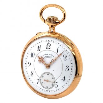 German rose gold open faced lever pocket watch Circa 1897