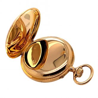 German rose gold open faced lever pocket watch Circa 1897