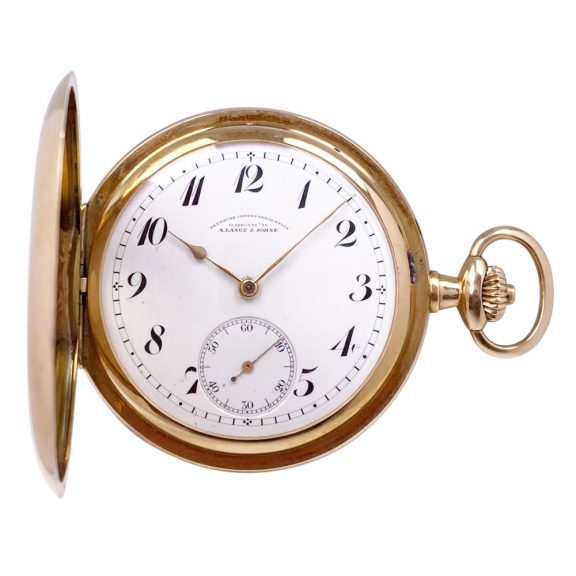 German 14K gold hunting cased lever pocket watch Circa 1926
