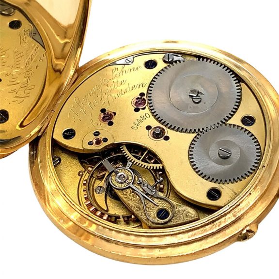German gold open faced quality 1A lever pocket watch Circa 1908 German gold open faced quality 1A lever pocket watch Circa 1908