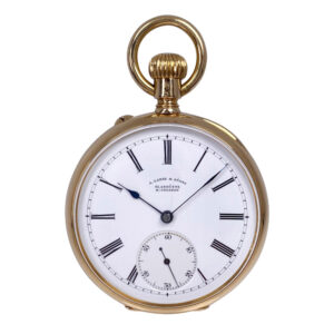 German rose gold open faced quality 1A lever watch Circa 1896