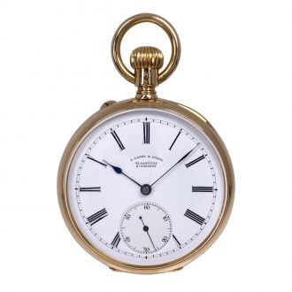German rose gold open faced quality 1A lever watch Circa 1896