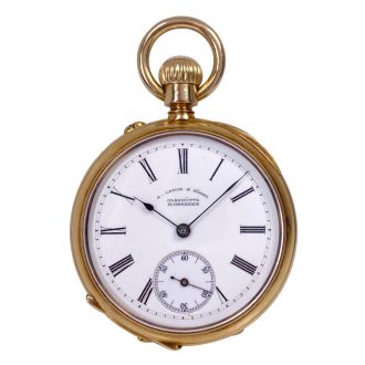 German 18K gold open faced lever ladies' watch Circa 1882