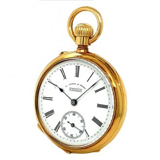 German 18K gold open faced lever ladies' watch Circa 1882