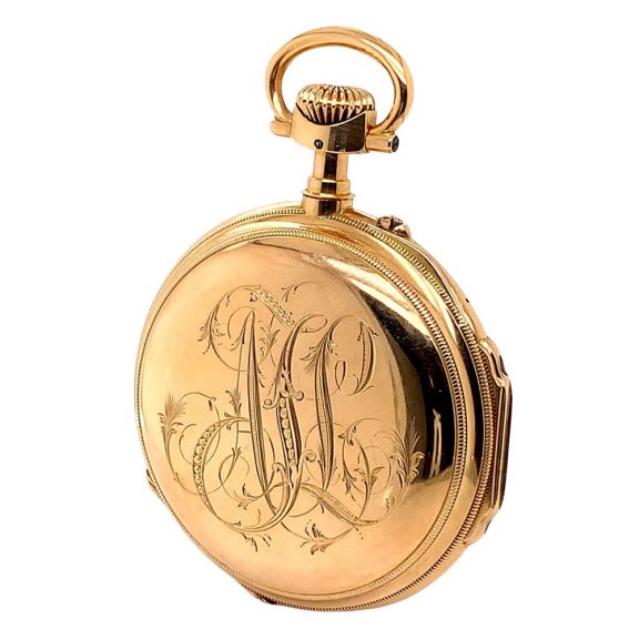 Very fine German 18 carat rose gold quality 1A lever watch Circa 1880