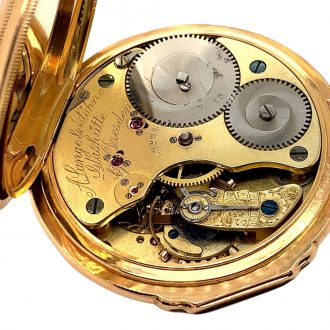 Very fine German 18 carat rose gold quality 1A lever watch Circa 1880