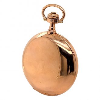 German 14K rose gold hunting cased lever pocket watch Circa 1906