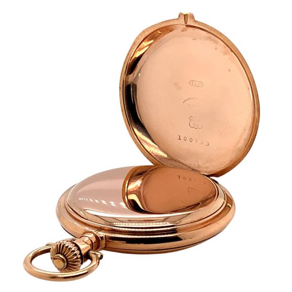 German 14K rose gold hunting cased lever pocket watch Circa 1906 German 14K rose gold hunting cased lever pocket watch Circa 1906