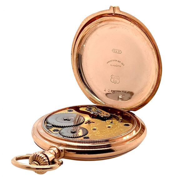 German 14K rose gold hunting cased lever pocket watch Circa 1906 German 14K rose gold hunting cased lever pocket watch Circa 1906