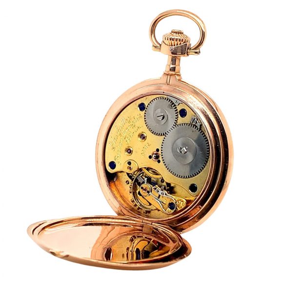 German 14K rose gold hunting cased lever pocket watch Circa 1906 German 14K rose gold hunting cased lever pocket watch Circa 1906