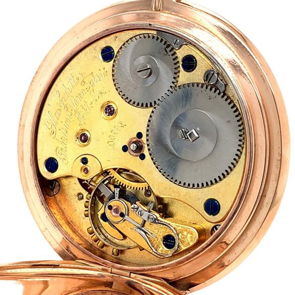 German 14K rose gold hunting cased lever pocket watch Circa 1906 German 14K rose gold hunting cased lever pocket watch Circa 1906