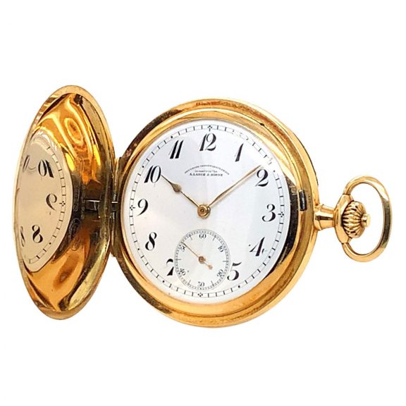 German 14K gold hunting cased lever pocket watch Circa 1926 German 14K gold hunting cased lever pocket watch Circa 1926