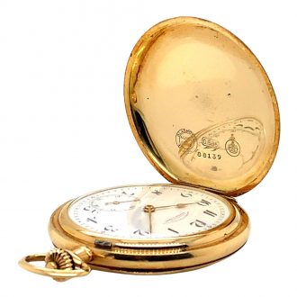 German 14K gold hunting cased lever pocket watch Circa 1926