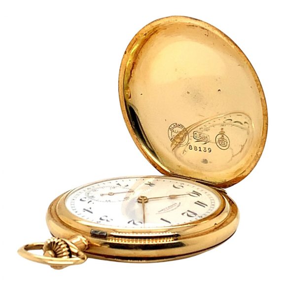 German 14K gold hunting cased lever pocket watch Circa 1926 German 14K gold hunting cased lever pocket watch Circa 1926