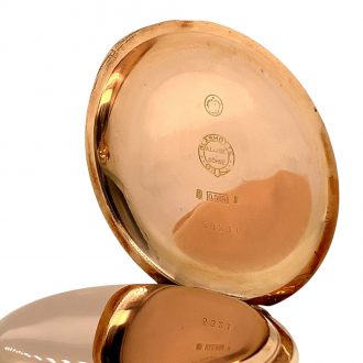 German 14K rose gold hunting cased lever pocket watch Circa 1902