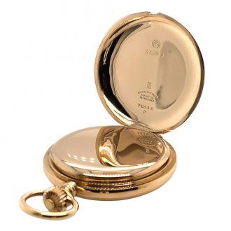 German 14K rose gold hunting cased lever watch Circa 1910