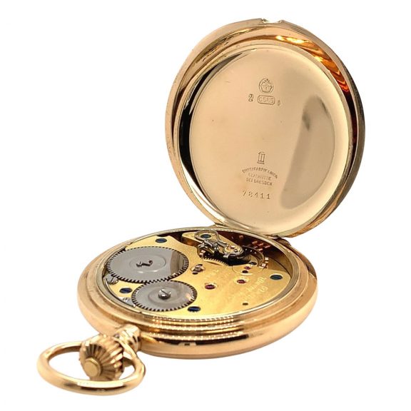 German 14K rose gold hunting cased lever watch Circa 1910 German 14K rose gold hunting cased lever watch Circa 1910