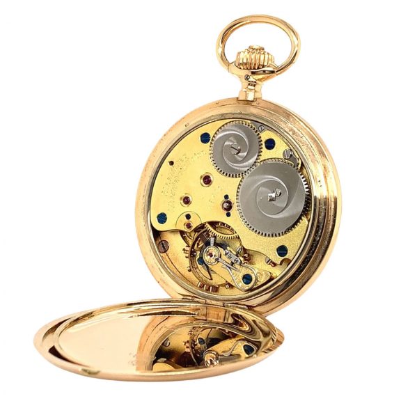 German 14K rose gold hunting cased lever watch Circa 1910 German 14K rose gold hunting cased lever watch Circa 1910