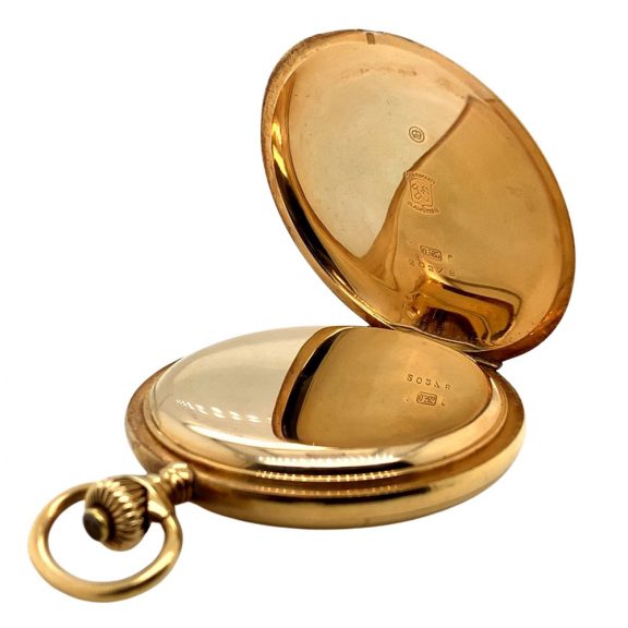 German 14K gold hunting cased lever pocket watch Circa 1912 German 14K gold hunting cased lever pocket watch Circa 1912
