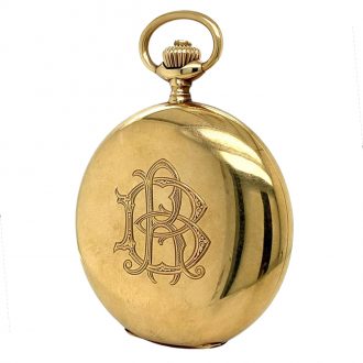 German 14K gold hunting cased lever pocket watch Circa 1912