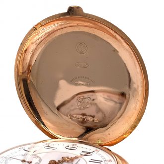 German 14K rose gold hunting cased lever watch Circa 1908