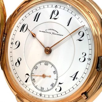 German 14K rose gold hunting cased lever watch Circa 1900